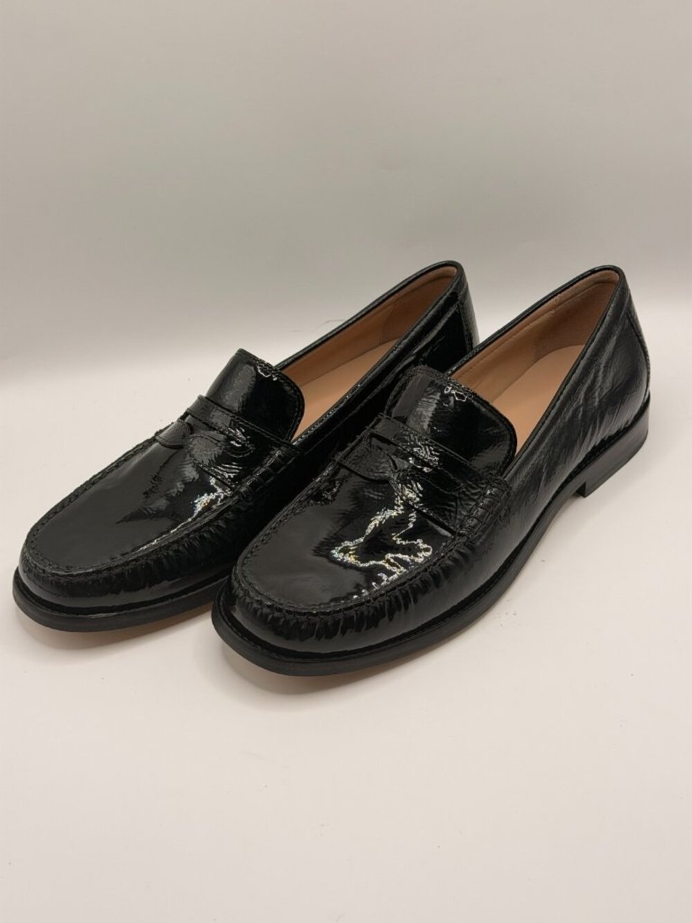 Cole Haan Black Patent Leather Penny Loafers